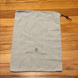 Brunello Cucinelli Light Gray Men's Dust Bag 11’ / 15’